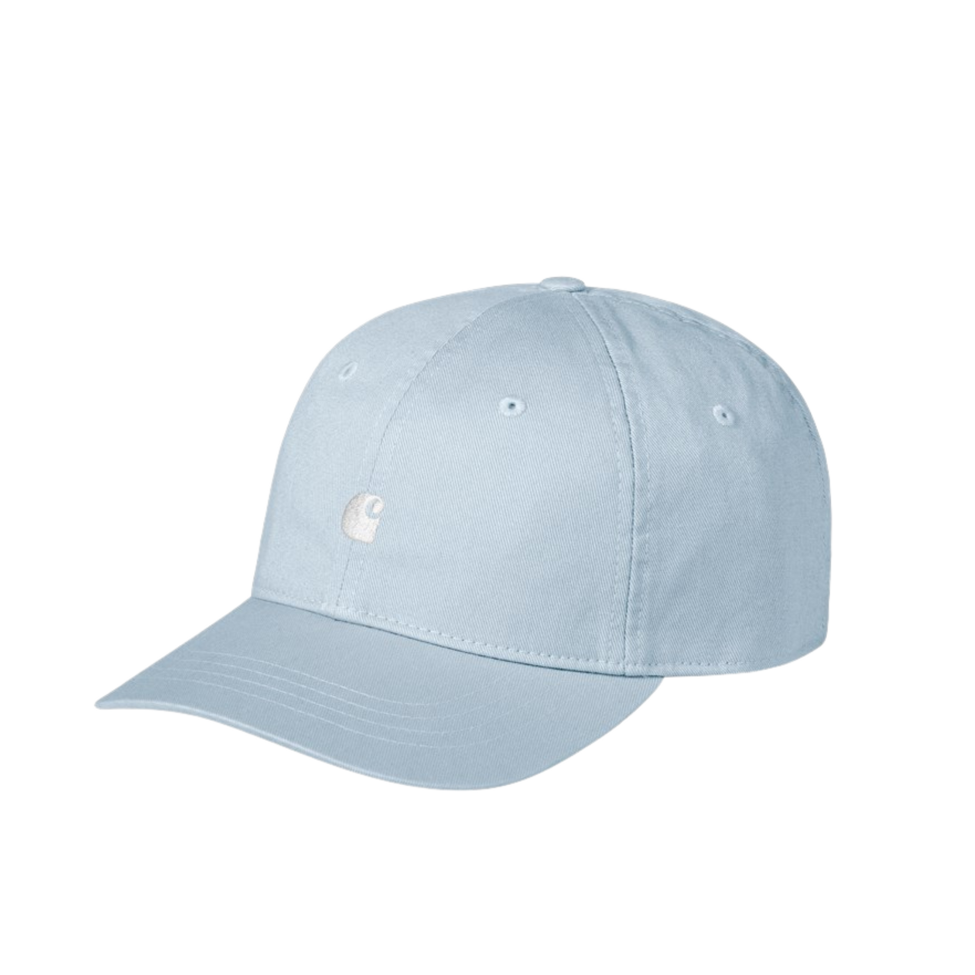 Carhartt WIP Madison Logo Cap (blue/white) - Blue Mountain Store