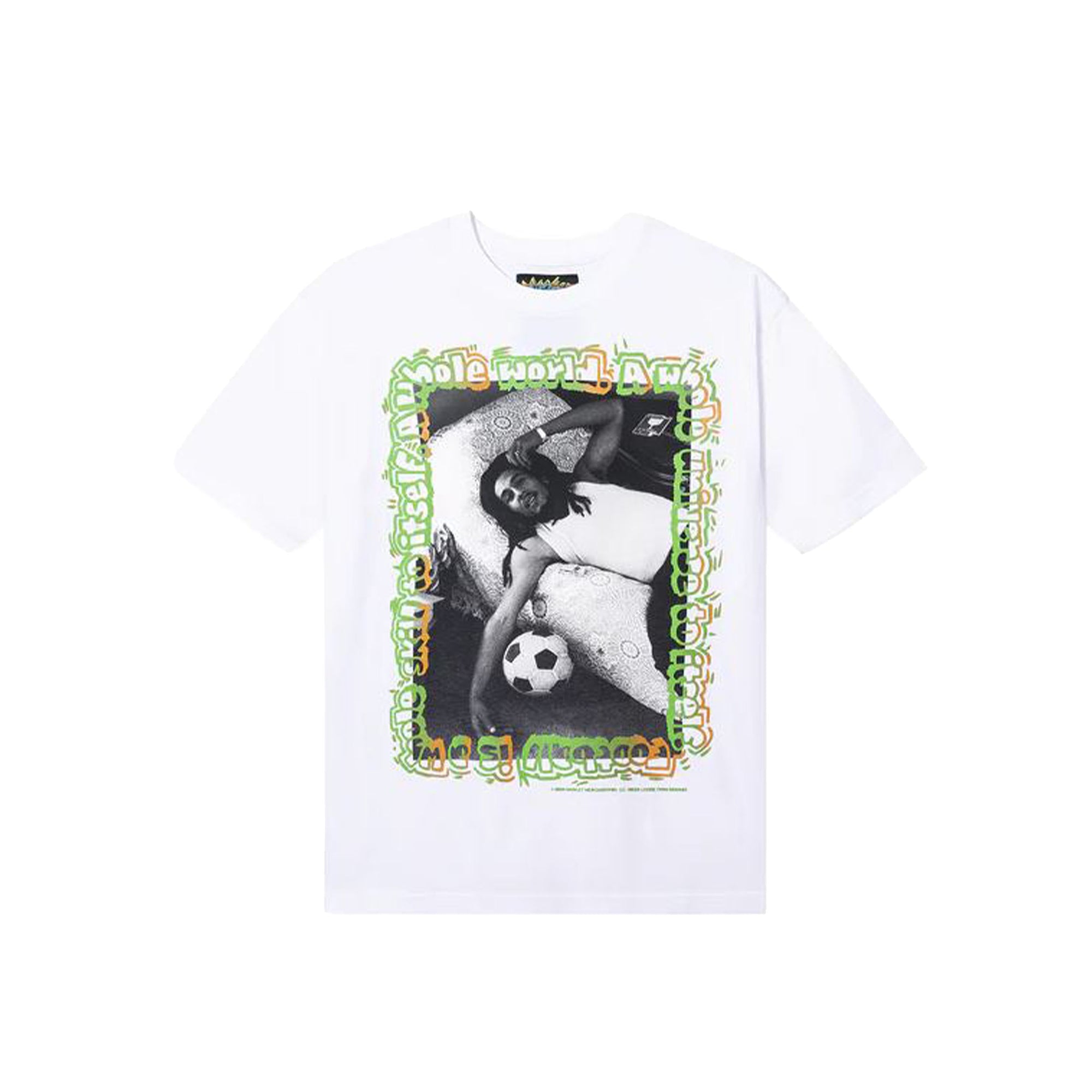 Market X Bob Marley Soccer T-Shirt (white) - Blue Mountain Store