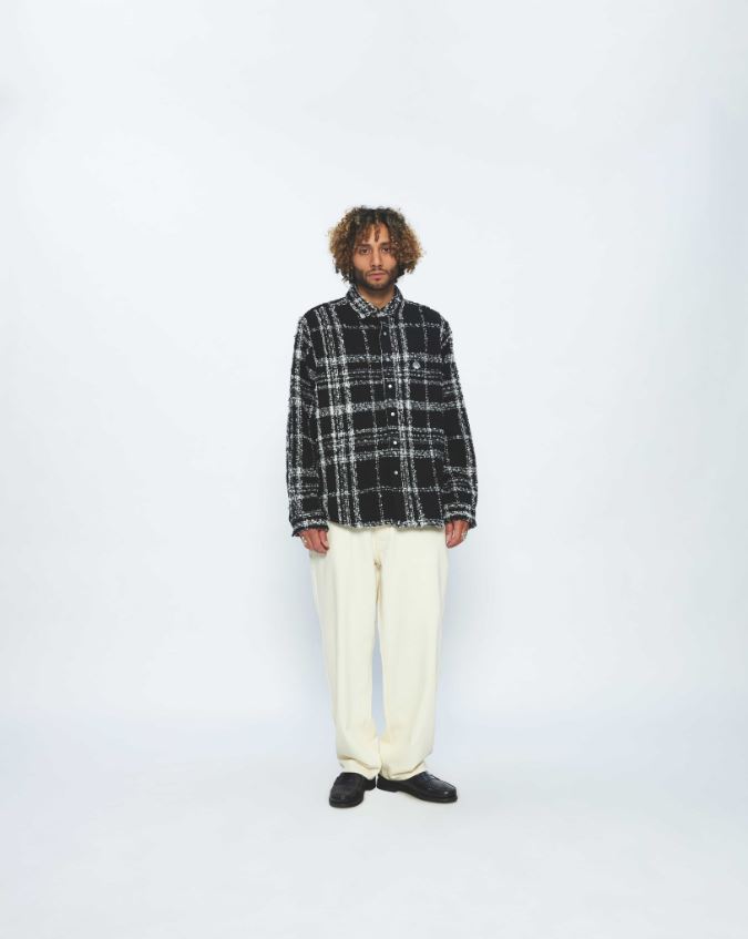 New Amsterdam Beach Shirt Logo Check (black) - Blue Mountain Store