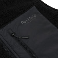 Penfield Bear Outdoor Borg Zip Thru Gilet (black) - Blue Mountain Store