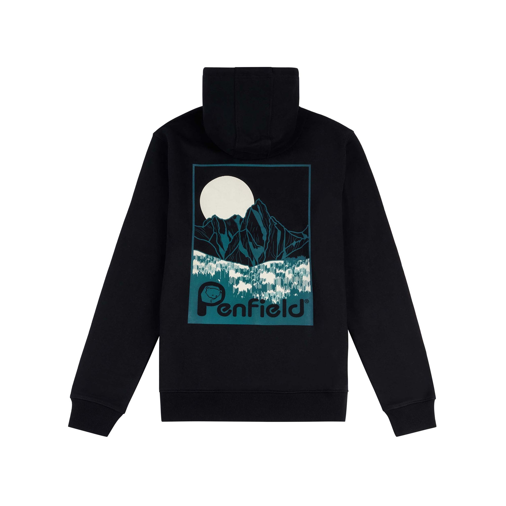 Penfield Mountain Back Graphic Hooded Sweat (black) - Blue Mountain Store