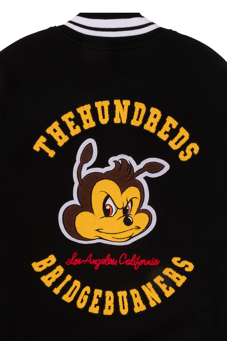 The Hundreds Replay Letterman Jacket (black) - Blue Mountain Store