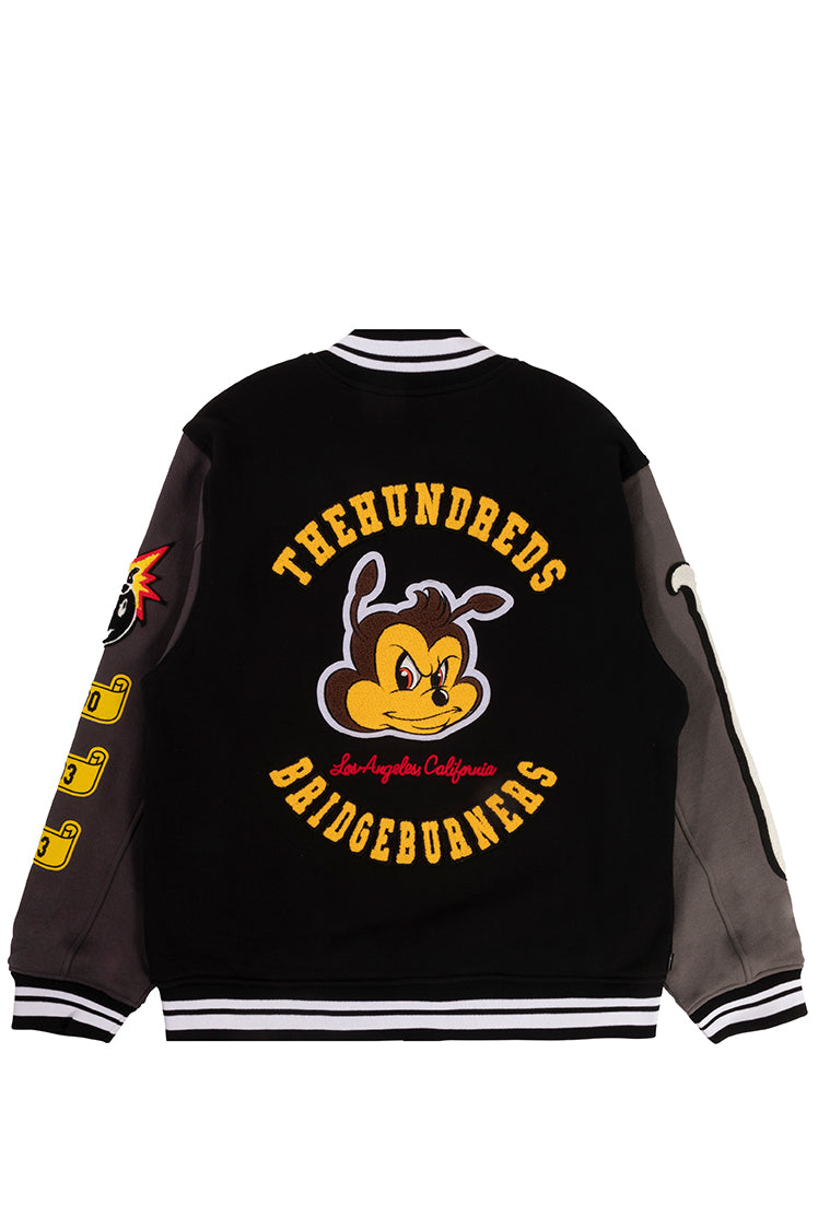 The Hundreds Replay Letterman Jacket (black) - Blue Mountain Store