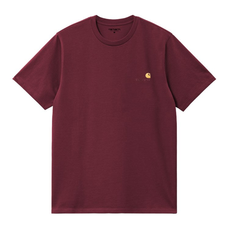 Carhartt WIP S/S American Script T-Shirt (Malbec) - Blue Mountain Store