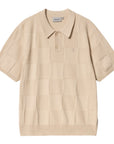 Carhartt WIP S/S Checker Polo  (Fleur De Sel) - Blue Mountain Store