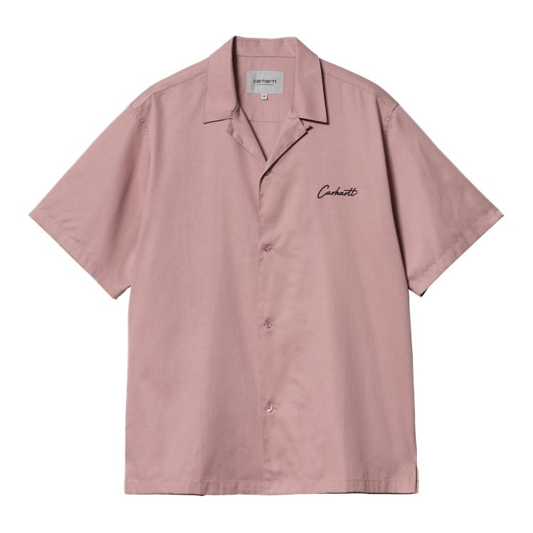 Carhartt WIP S/S Delray Shirt (glassy pink/black) - Blue Mountain Store