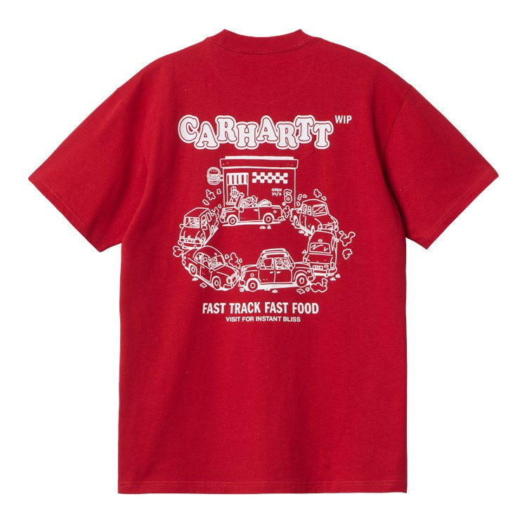 Carhartt WIP S/S Fast Food T-Shirt (red/white) - Blue Mountain Store