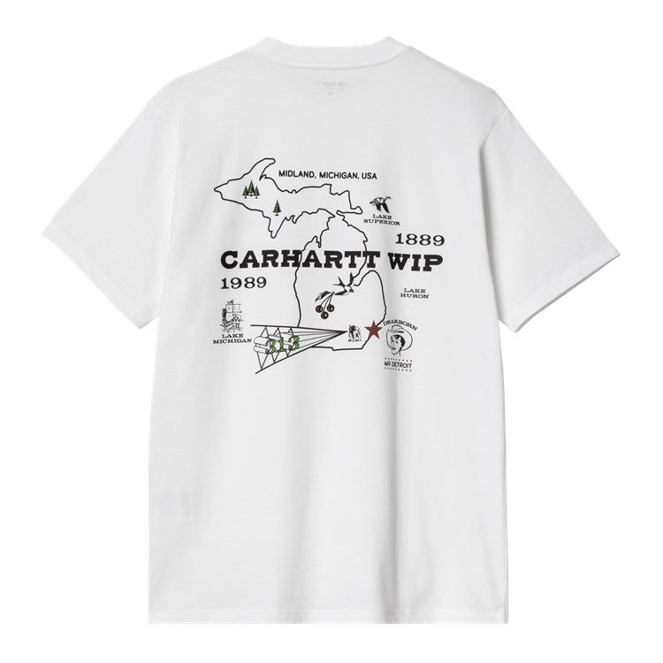 Carhartt WIP S/S Home State T-Shirt (white) - Blue Mountain Store