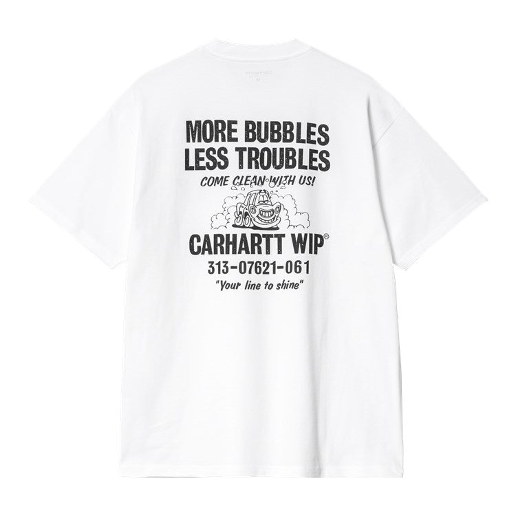 Carhartt WIP S/S Less Troubles T-Shirt (white/black) - Blue Mountain Store