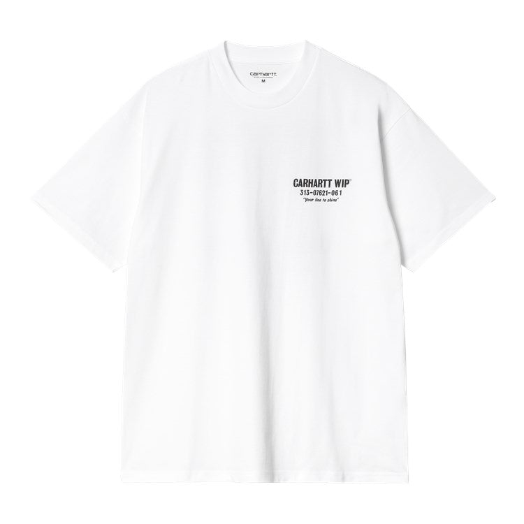 Carhartt WIP S/S Less Troubles T-Shirt (white/black) - Blue Mountain Store