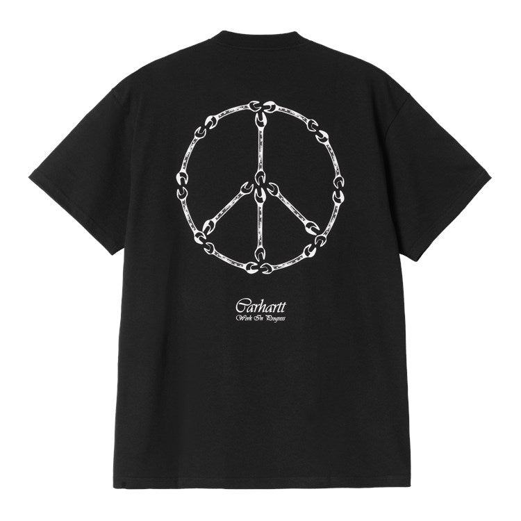 Carhartt WIP S/S Peace And Work T-Shirt (Black / White) - Blue Mountain Store