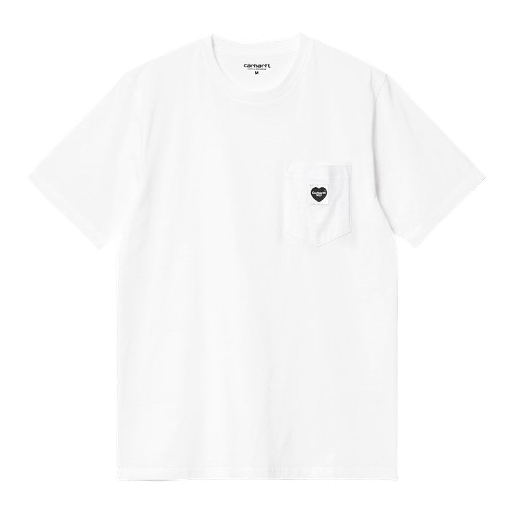 Carhartt WIP S/S Pocket Heart T-Shirt (white/black) - Blue Mountain Store