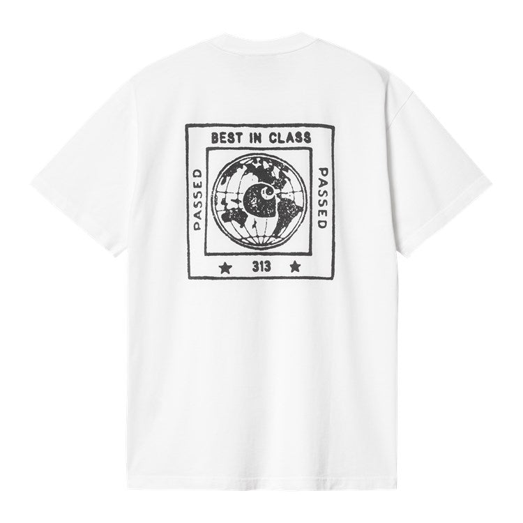 Carhartt WIP S/S Stamp T-Shirt (white/black stone washed) - Blue Mountain Store