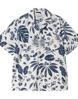 Carhartt WIP S/S Woodblock Shirt  (sonic silver/elder) - Blue Mountain Store