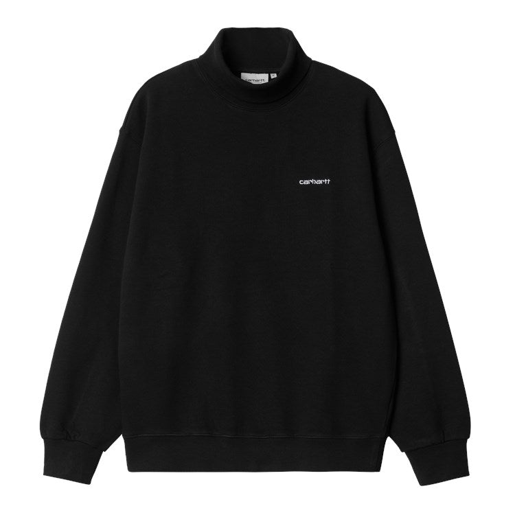 Carhartt WIP Script Mockneck Sweat (black) - Blue Mountain Store