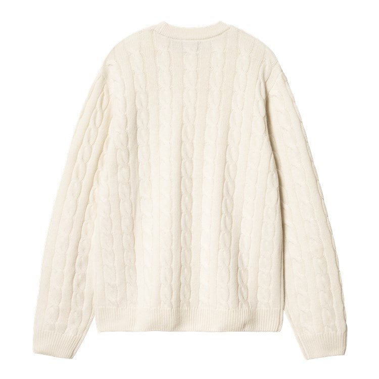 Carhartt WIP Signature Sweater  (Natural / Dusty Ice) - Blue Mountain Store