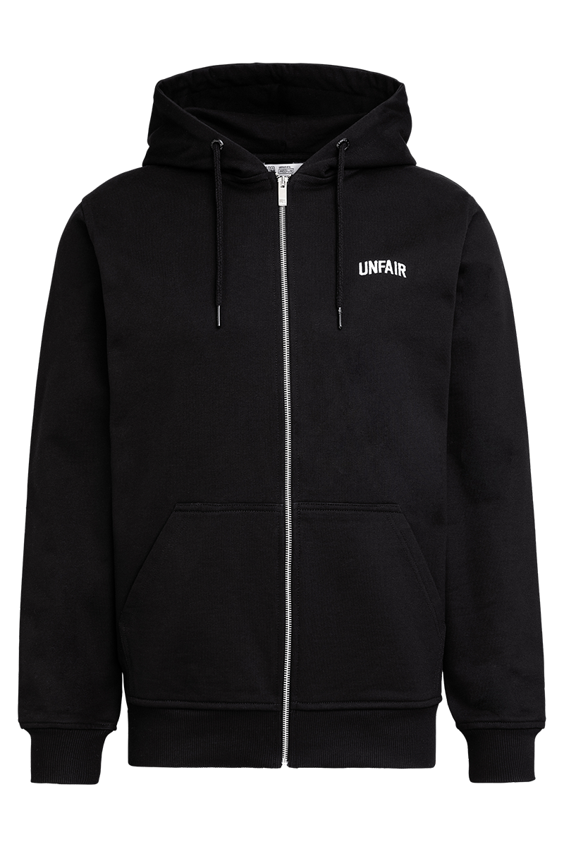 Unfair Athletics Unfair Hooded Heavy Cotton Fullzip (black) - Blue Mountain Store