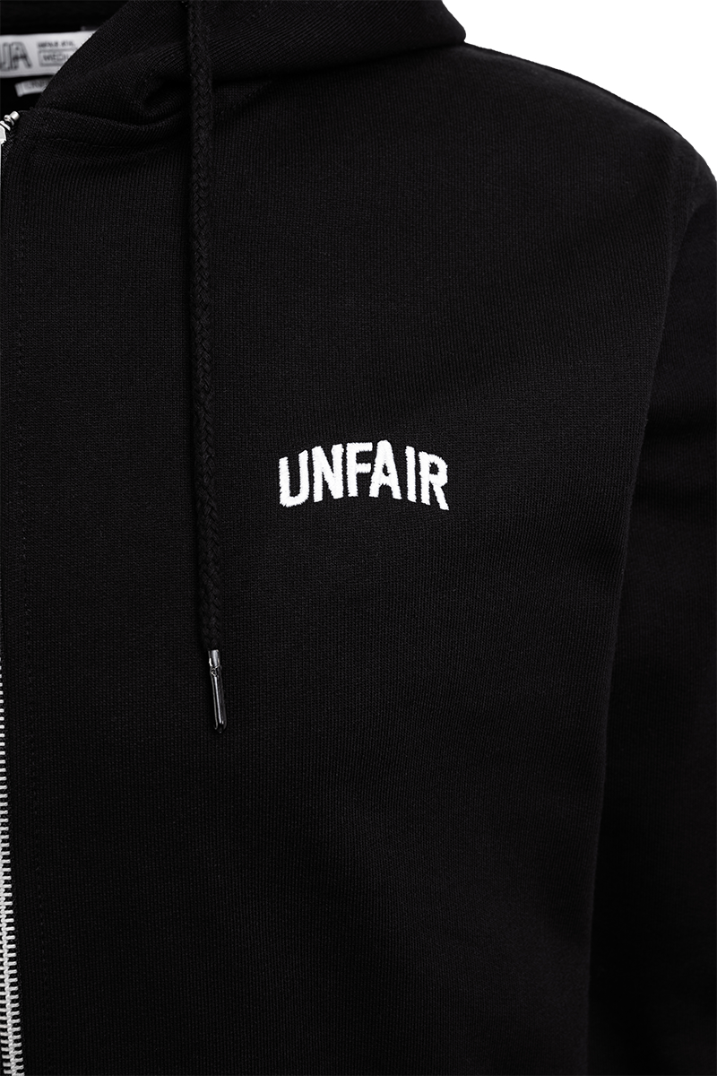 Unfair Athletics Unfair Hooded Heavy Cotton Fullzip (black) - Blue Mountain Store