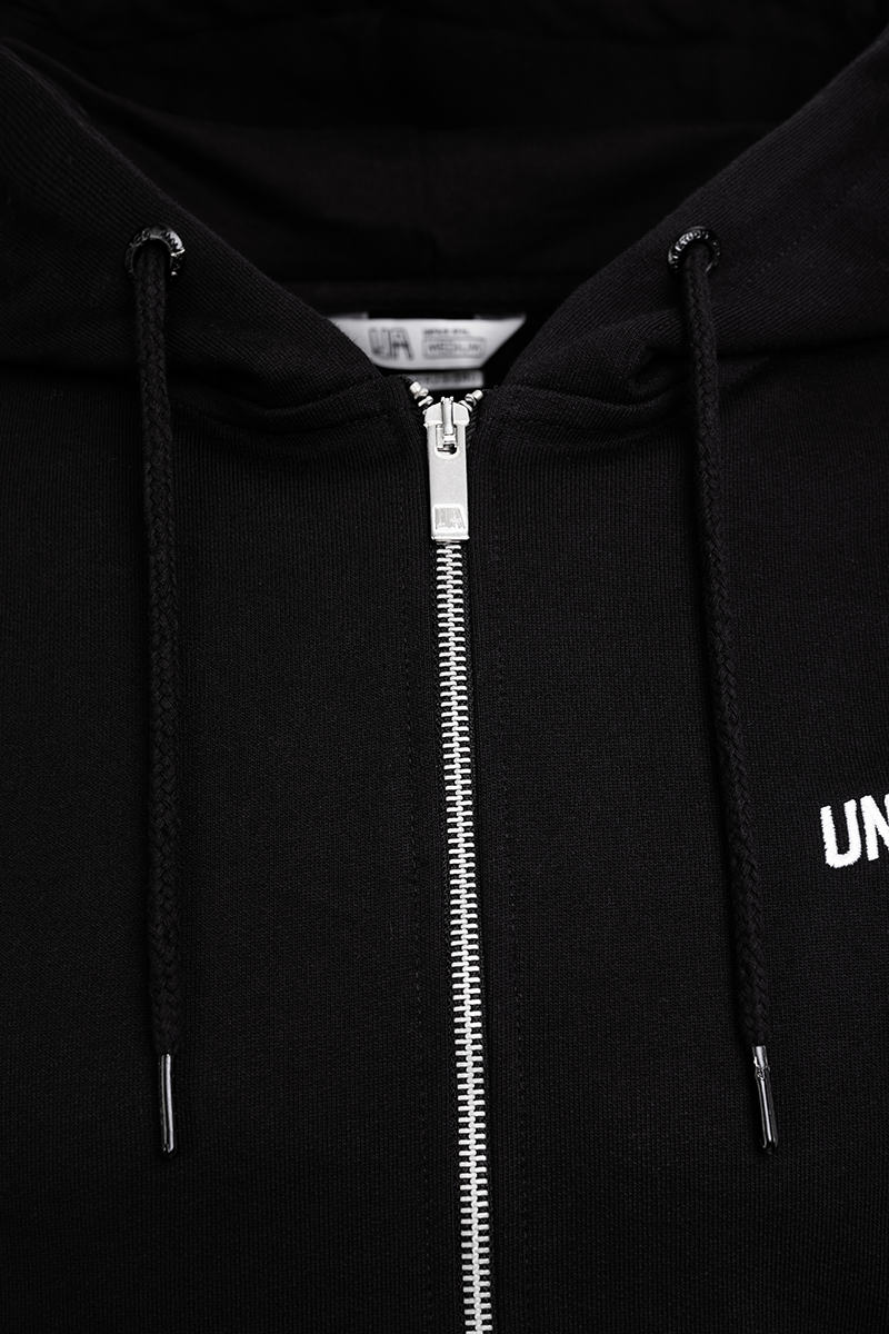 Unfair Athletics Unfair Hooded Heavy Cotton Fullzip (black) - Blue Mountain Store