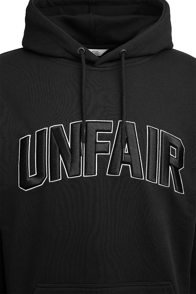Unfair Athletics Curved 3D Embroidery Hoodie  (black) - Blue Mountain Store