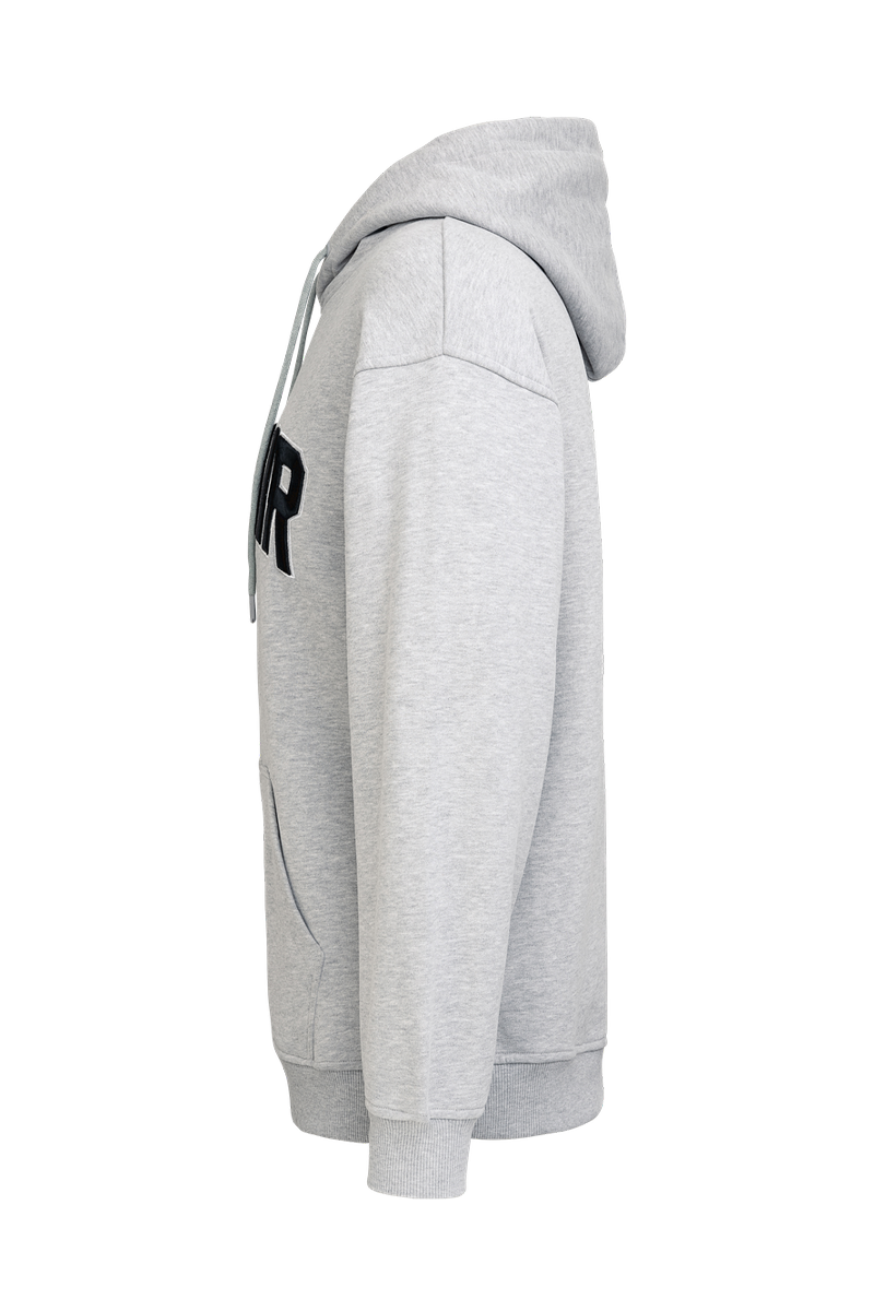 Unfair Athletics Curved 3D Embroidery Hoodie (Heather Grey) - Blue Mountain Store
