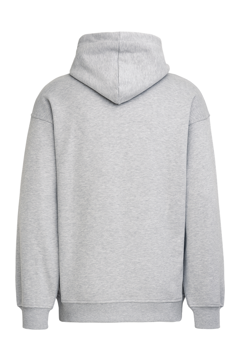 Unfair Athletics Curved 3D Embroidery Hoodie (Heather Grey) - Blue Mountain Store