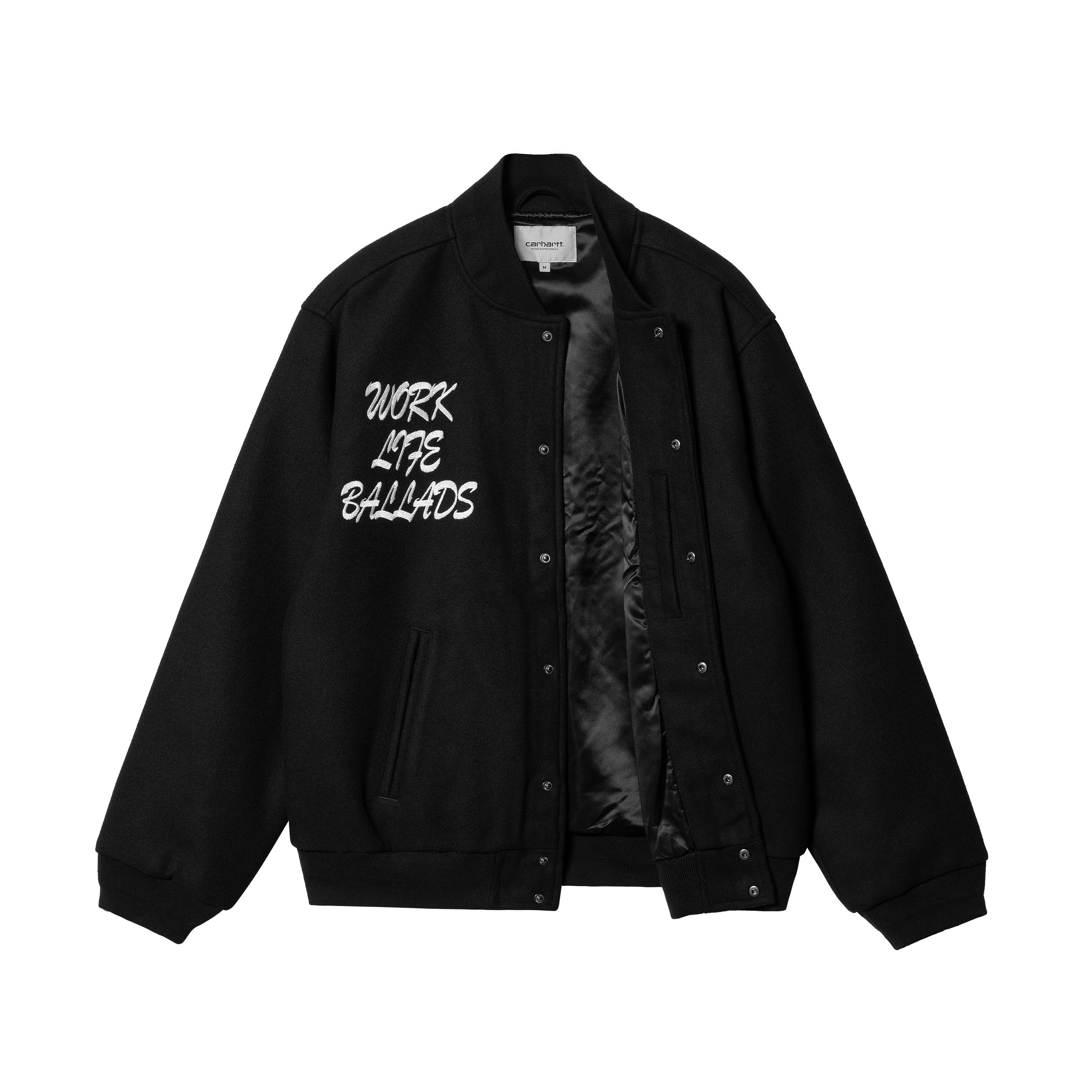 Carhartt WIP Work Varsity Bomber (black) - Blue Mountain Store