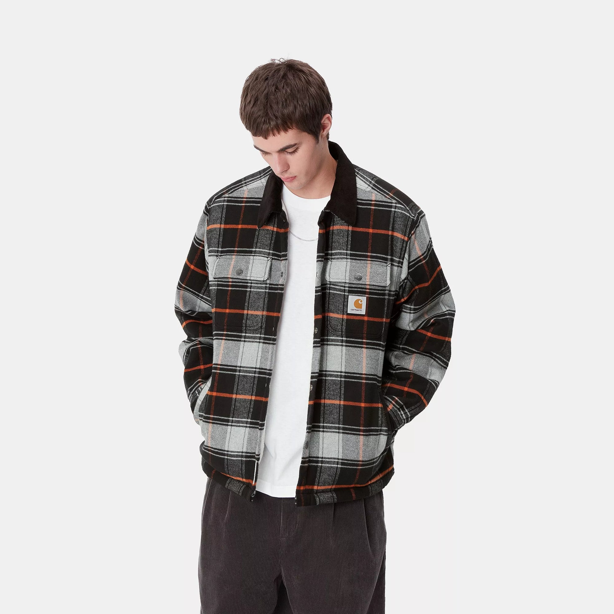 Carhartt WIP OG Baris Shirt Jacket (Grey Heather/Black) - Blue Mountain Store