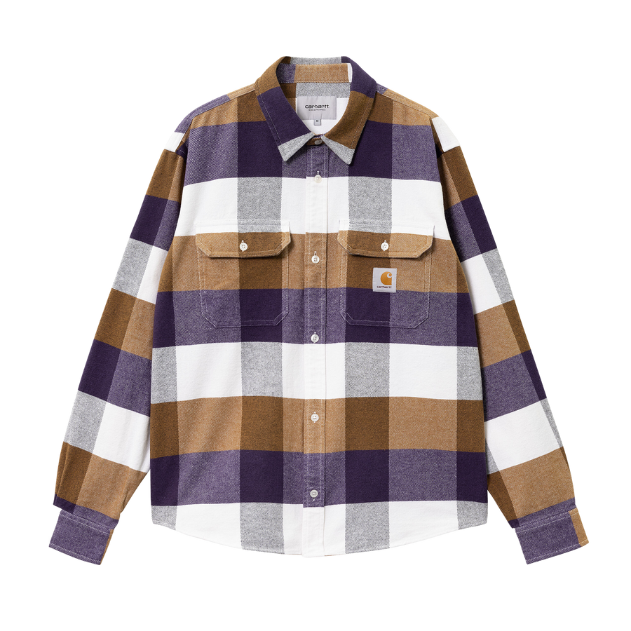 Carhartt WIP L/S Lyman Shirt (cassis) - Blue Mountain Store