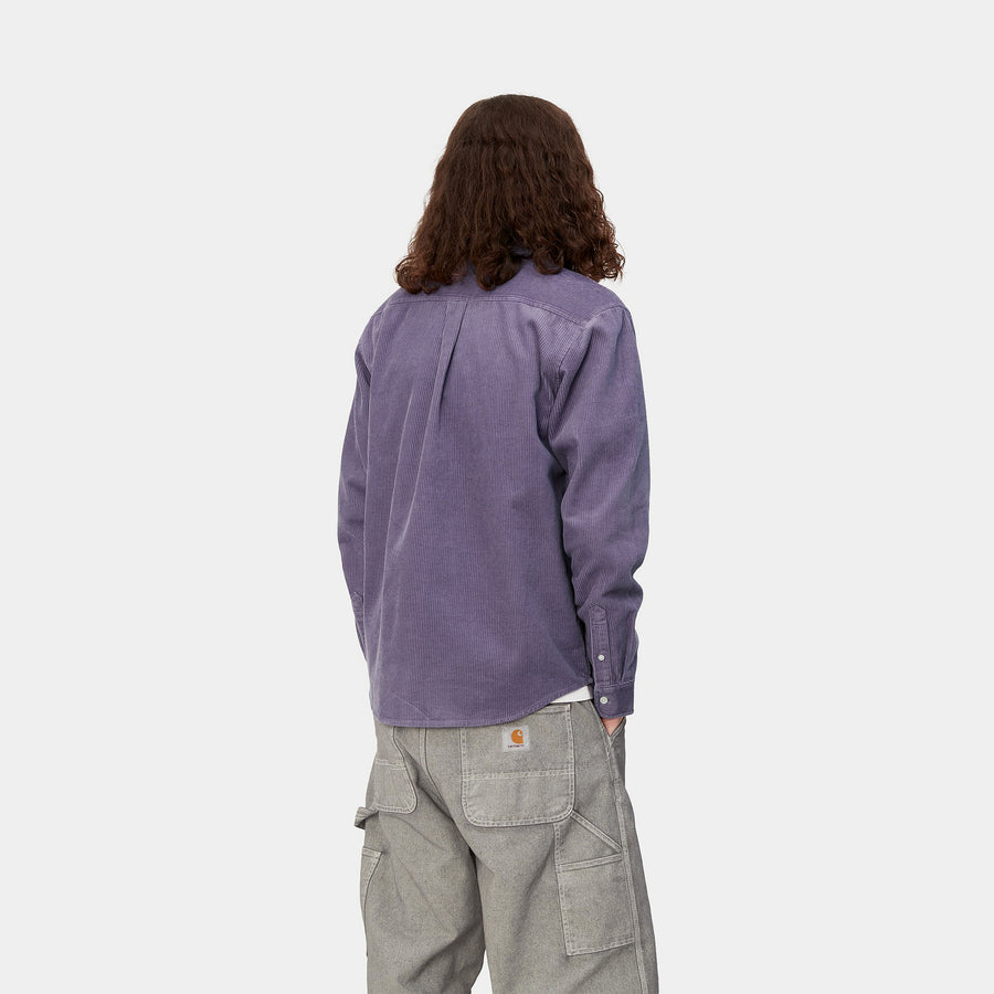 Carhartt WIP L/S Madison Cord Shirt (glassy purple/black) - Blue Mountain Store