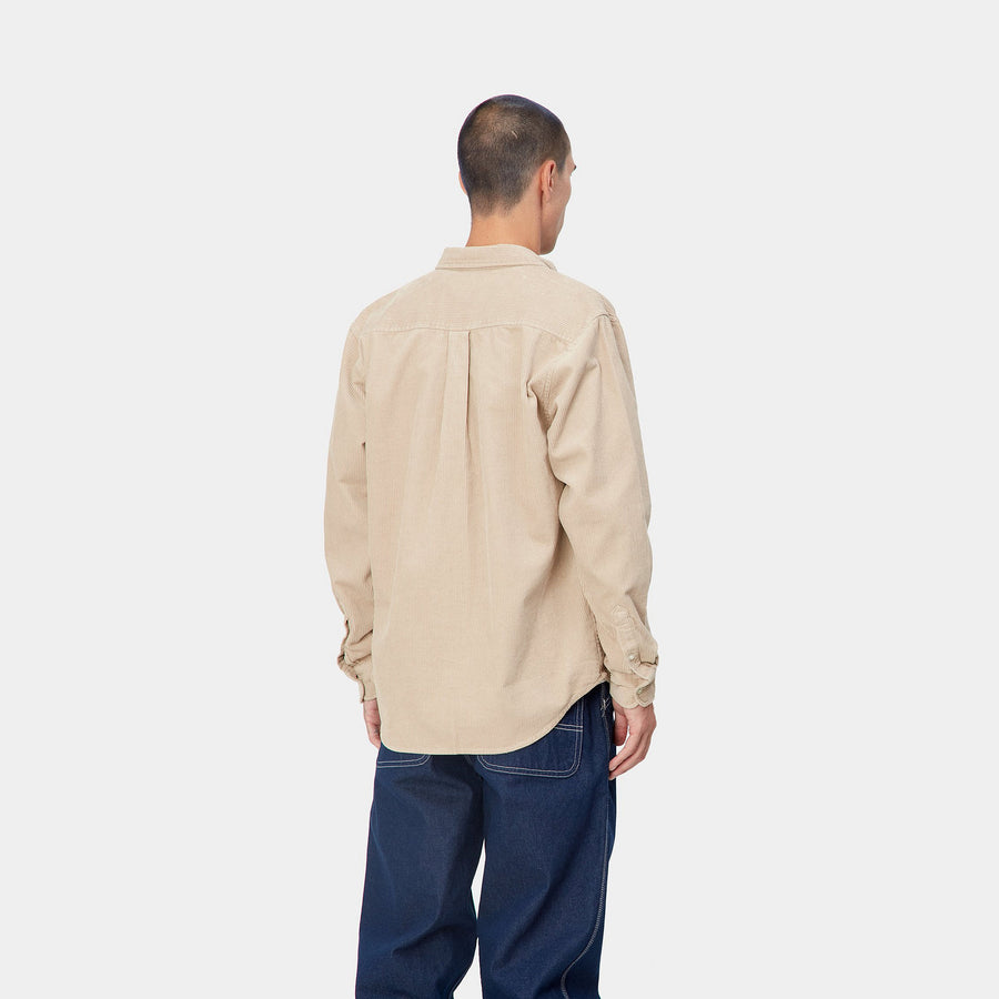 Carhartt WIP L/S Madison Cord Shirt (wall/black) - Blue Mountain Store