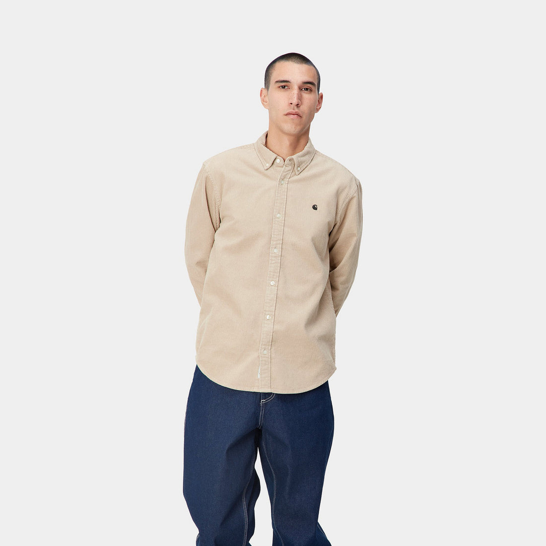 Carhartt WIP L/S Madison Cord Shirt (wall/black) - Blue Mountain Store