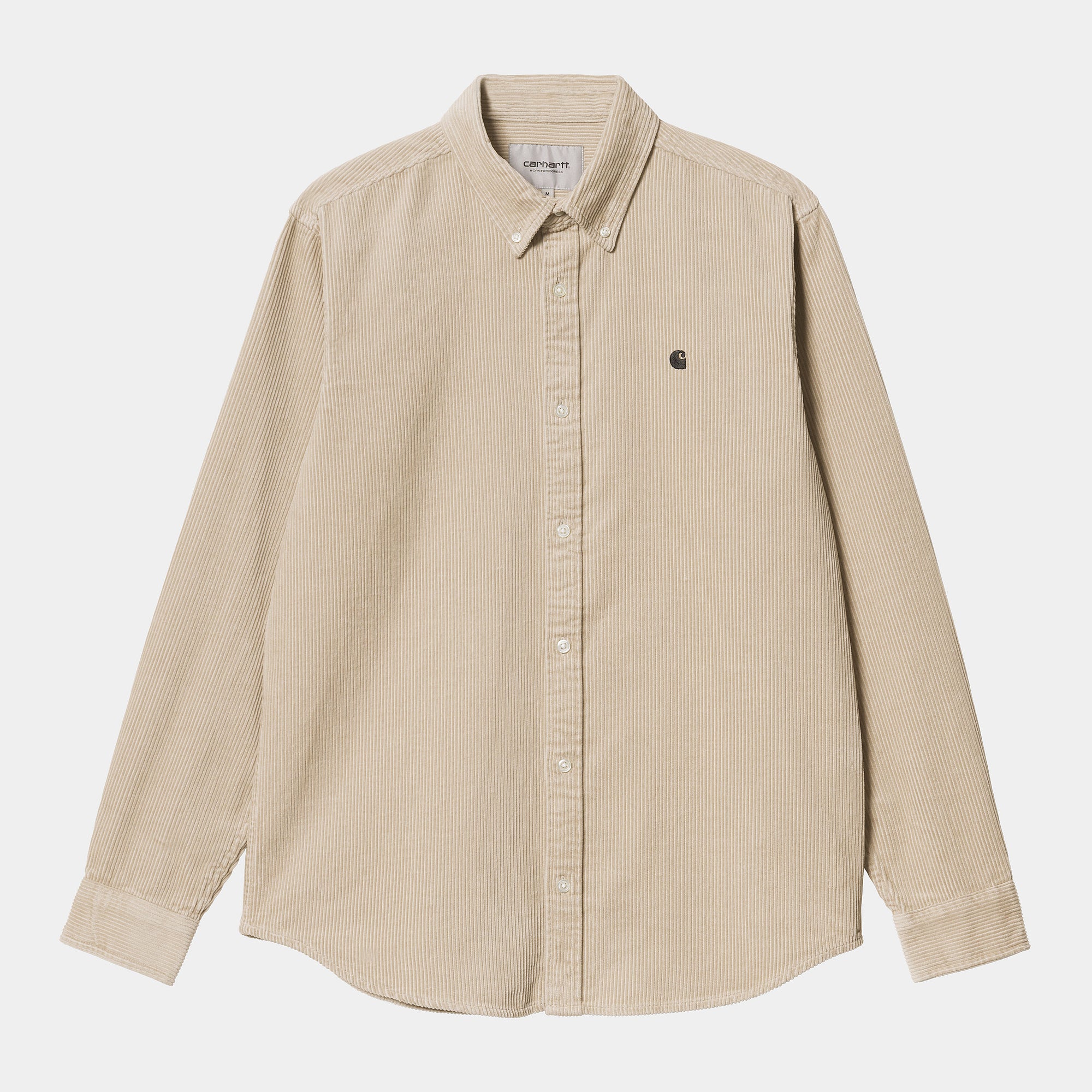 Carhartt WIP L/S Madison Cord Shirt (Cotton Wall /black) - Blue Mountain Store