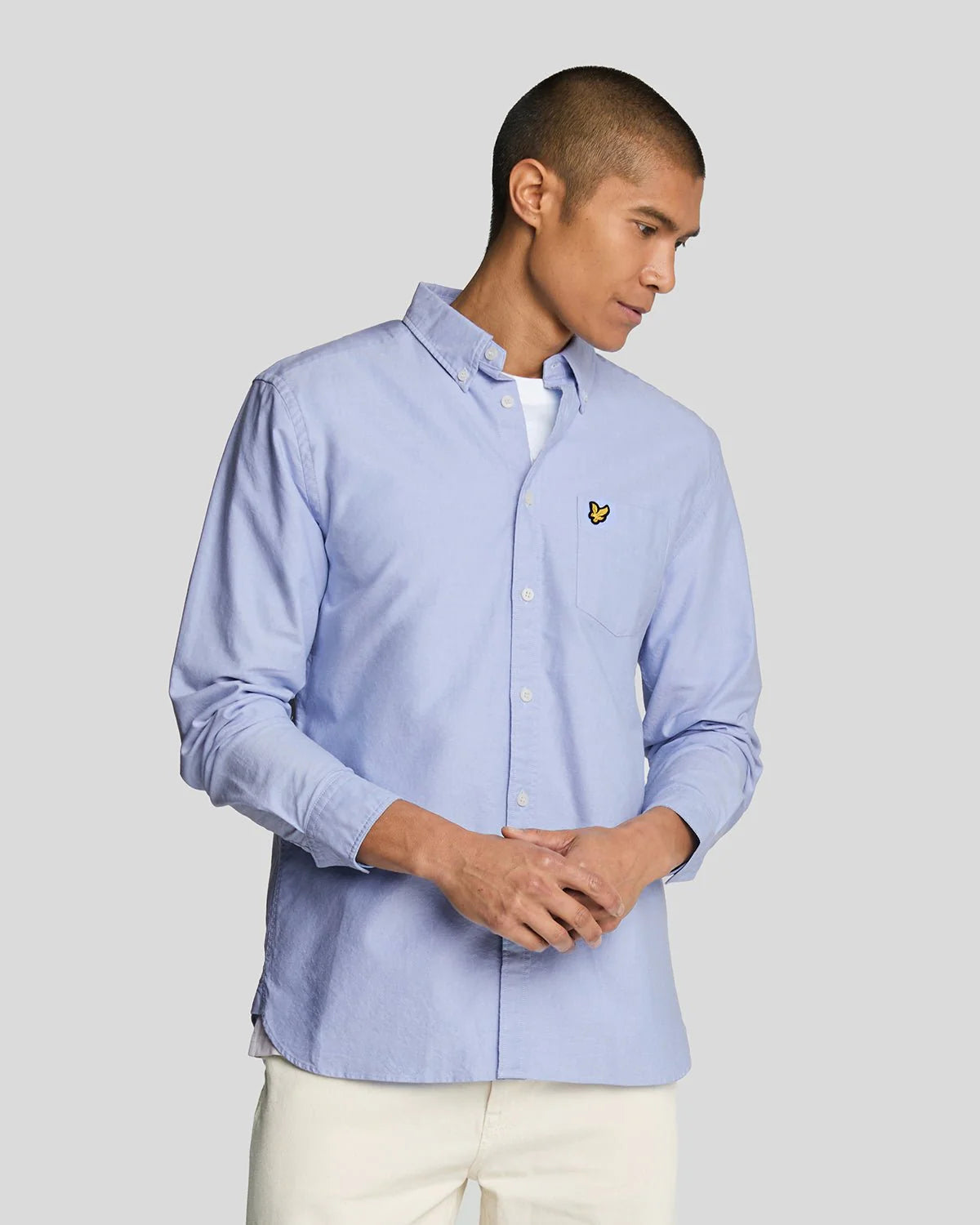 Lyle & Scott Plain Oxford Shirt (Riviera) - Blue Mountain Store