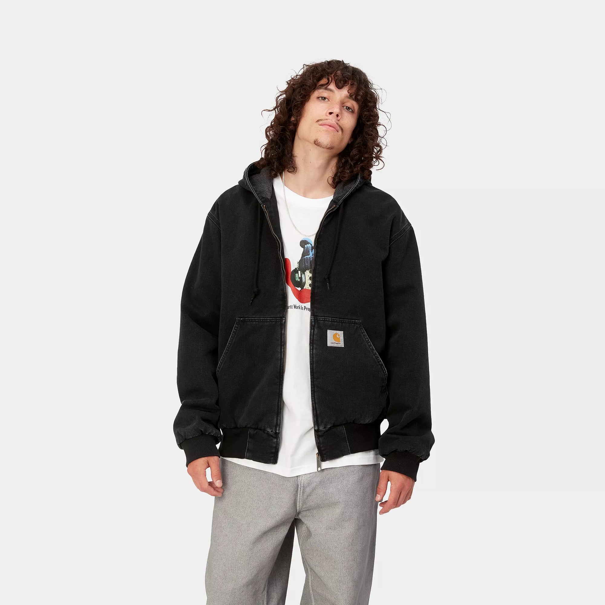 Carhartt WIP OG Active Jacket (Black stone washed) - Blue Mountain Store