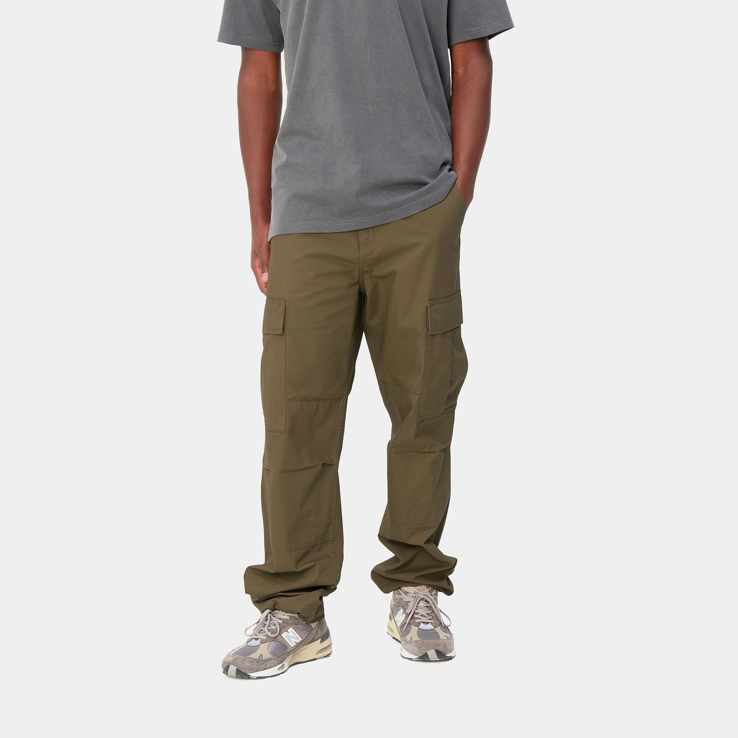 Carhartt WIP Regular Cargo Pant (larch rinsed) - Blue Mountain Store