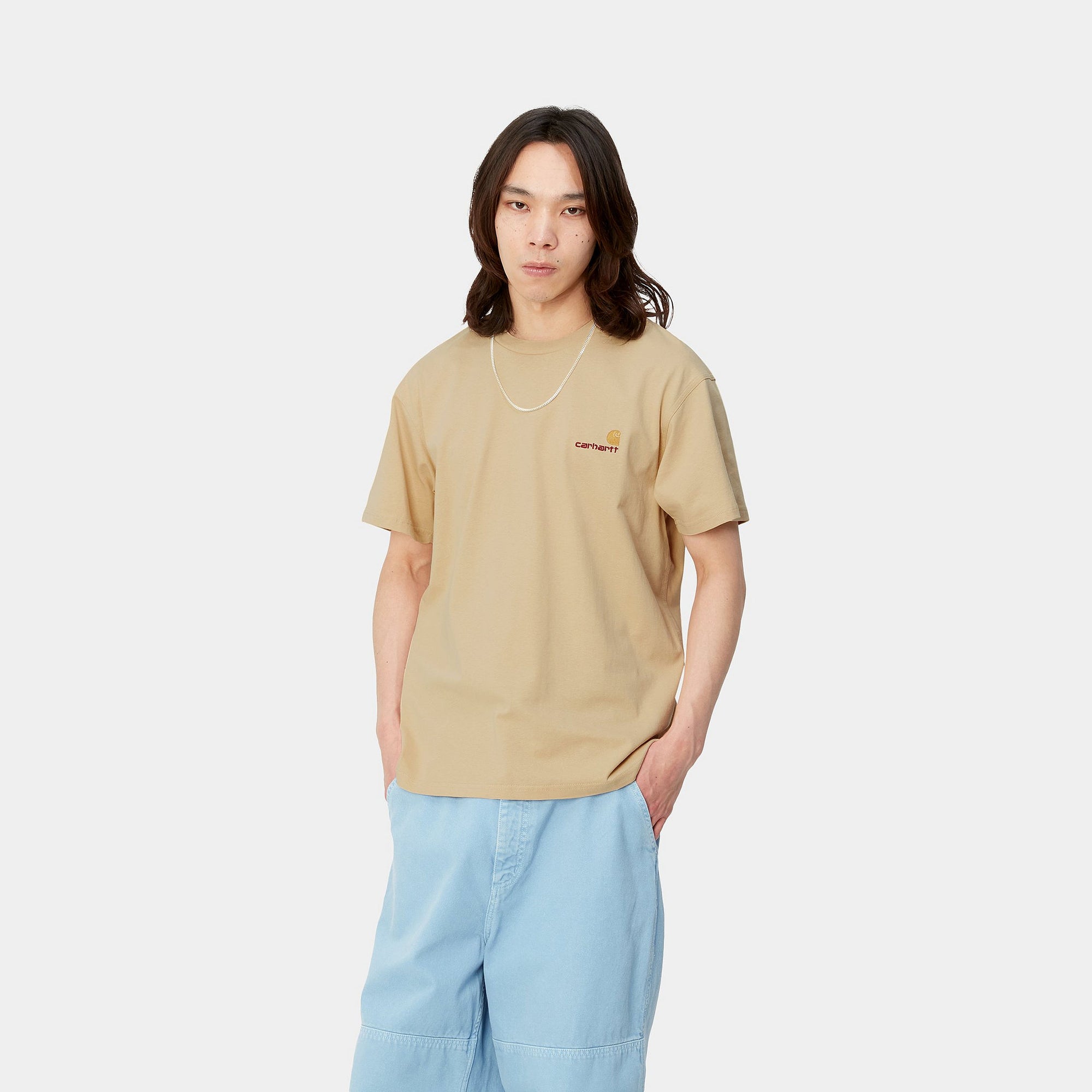 Carhartt WIP S/S American Script T-Shirt (rattan) - Blue Mountain Store