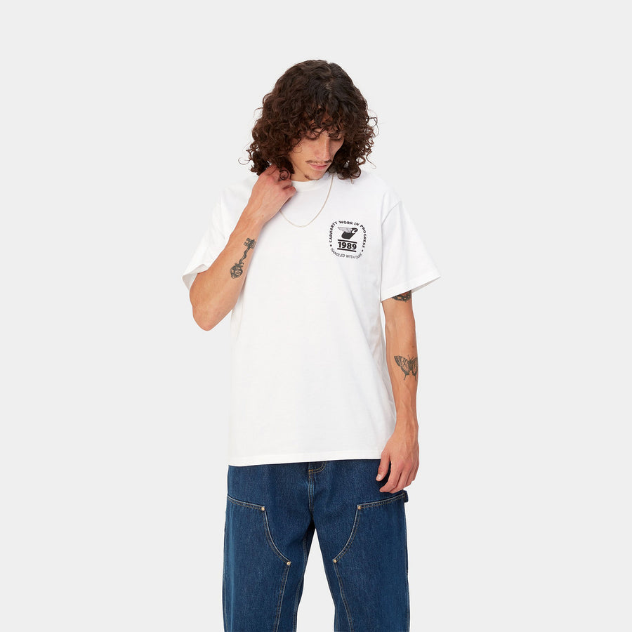 Carhartt WIP S/S Stamp State T-Shirt (white/black) - Blue Mountain Store