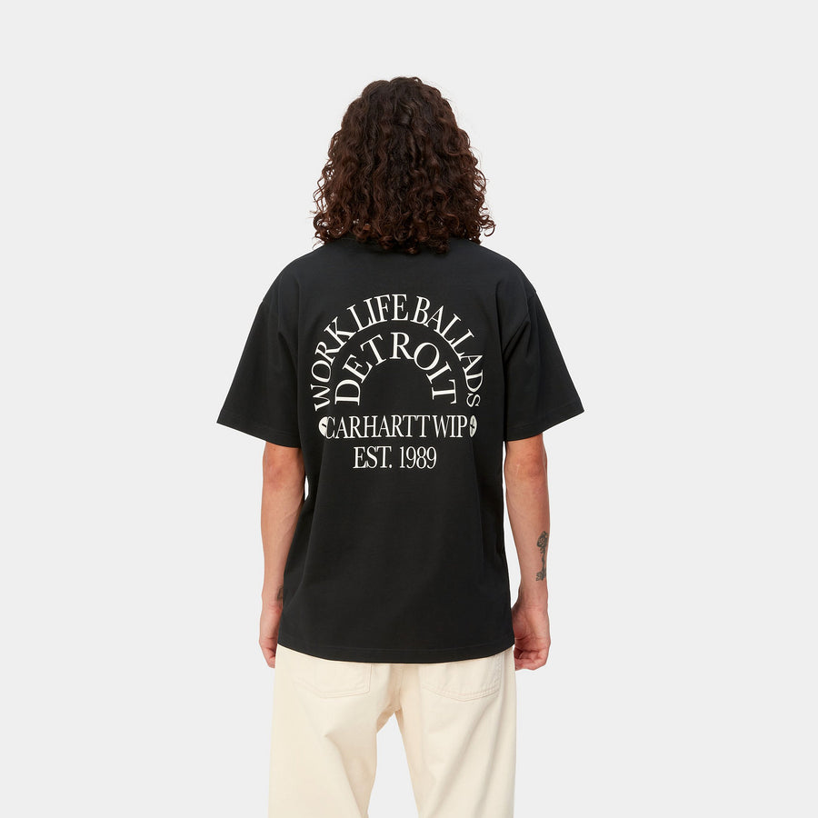 Carhartt WIP S/S Work Varsity T-Shirt (black/wax) - Blue Mountain Store