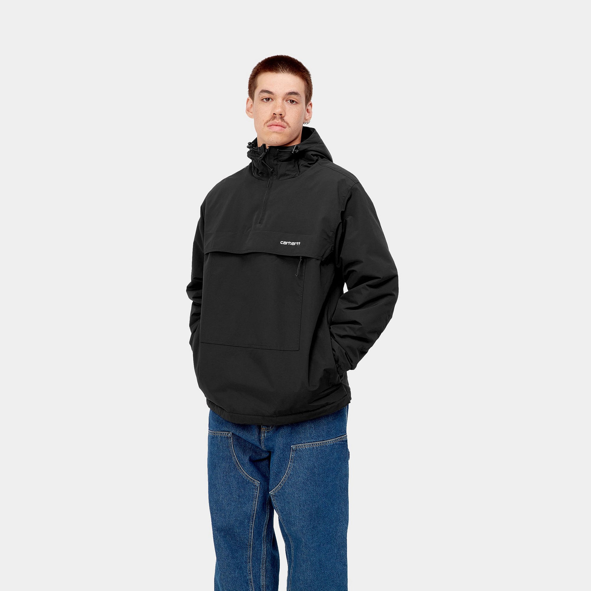 Carhartt WIP Windbreaker Pullover (Winter) (black) - Blue Mountain Store