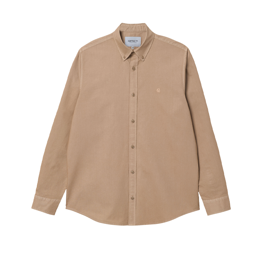 Carhartt WIP L/S Bolton Shirt (nomad garmet dyed) - Blue Mountain Store
