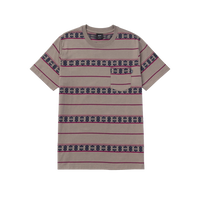 HUF Palisades Stripe T-Shirt (walnut) - Blue Mountain Store