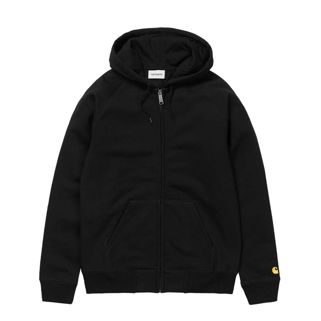 Carhartt WIP Hooded Chase Jacket (black/gold) - Blue Mountain Store