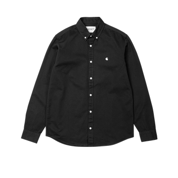Carhartt WIP L/S Madison Shirt (black/white) - Blue Mountain Store
