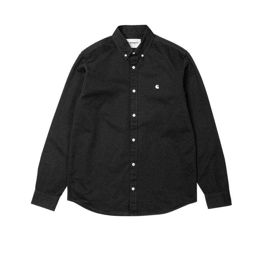 Carhartt WIP L/S Madison Shirt (black/white) - Blue Mountain Store