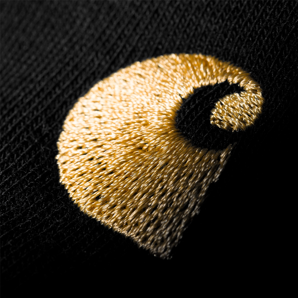 Carhartt WIP Chase Neck Zip Sweatshirt (black/gold) - Blue Mountain Store