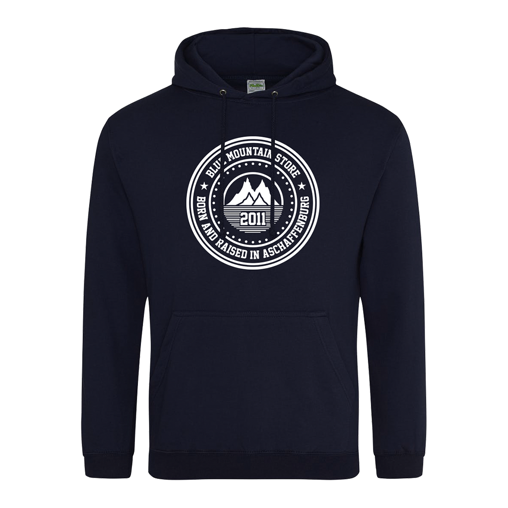 BMS &quot;BAR&quot; Hoodie (navy/white) - Blue Mountain Store