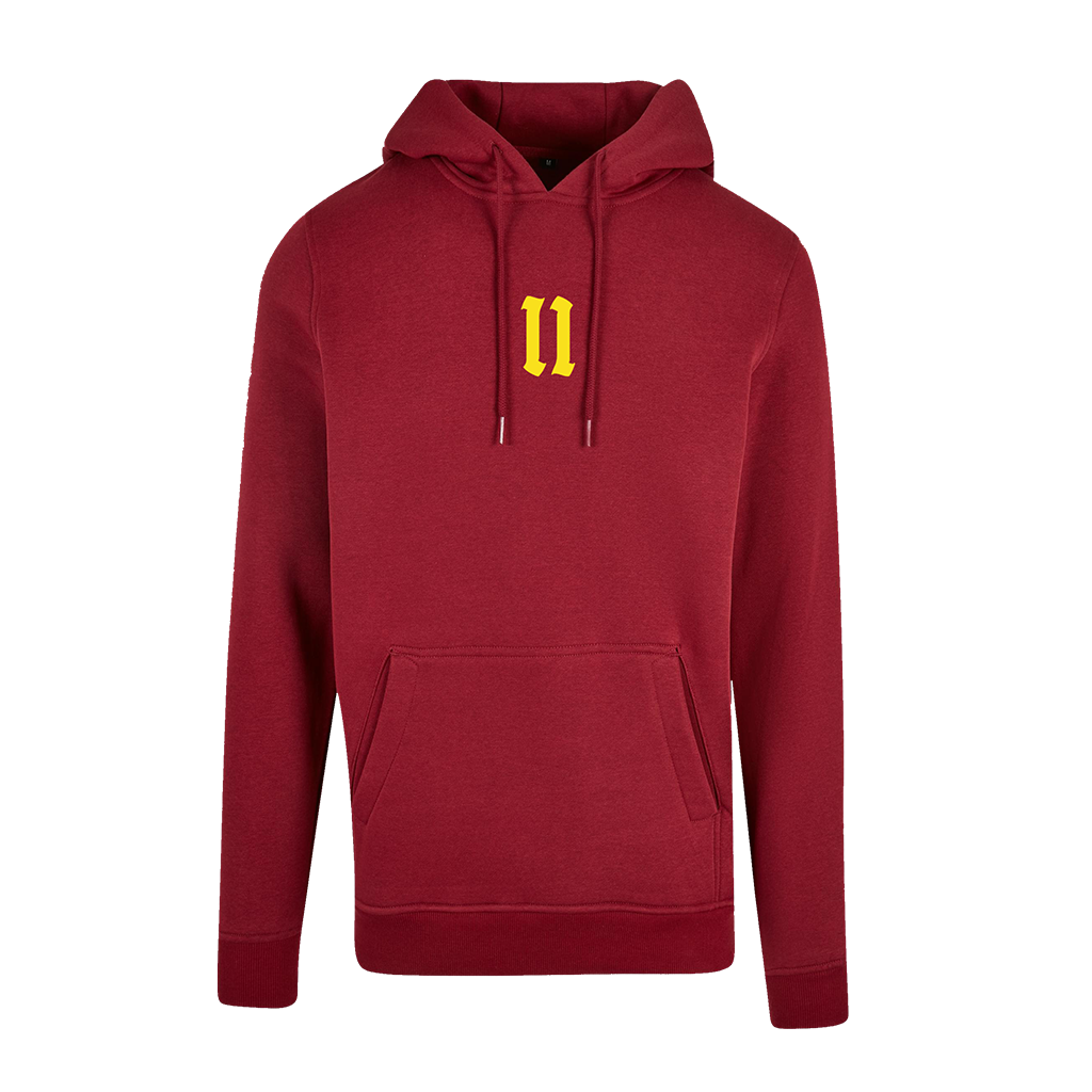 BMS "11 Jahre" Smiley Hoodie (red) - Blue Mountain Store