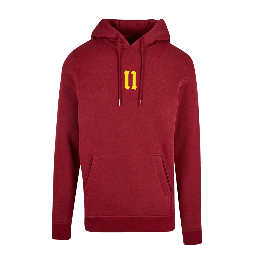 BMS "11 Jahre" Smiley Hoodie (red) - Blue Mountain Store