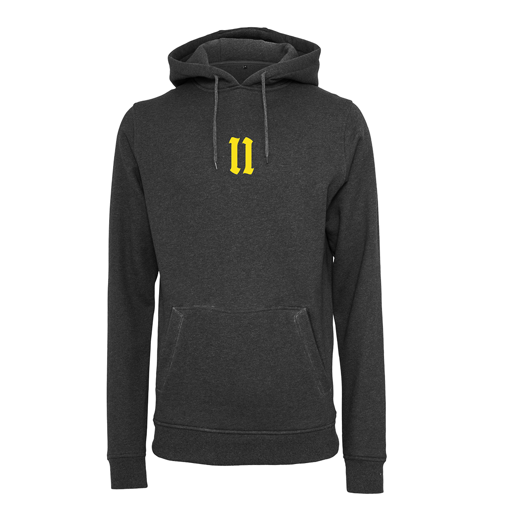 BMS "11 Jahre" Smiley Hoodie (charcoal) - Blue Mountain Store